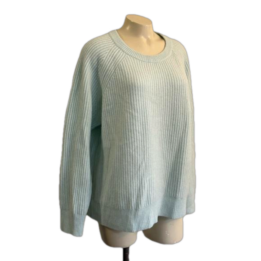 J. CREW 100% cashmere rubbled pale sweater sz MED